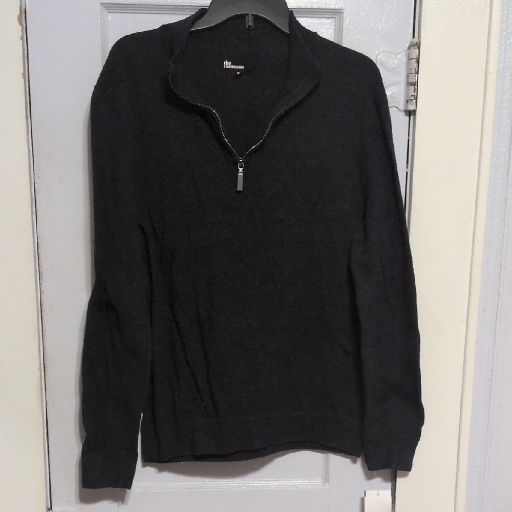 Banana Republic Men's Dark Gray Zip-Up Sweater